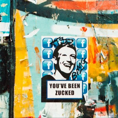 Poster of Mark Zuckerberg with a caption that reads "You've been Zucked"