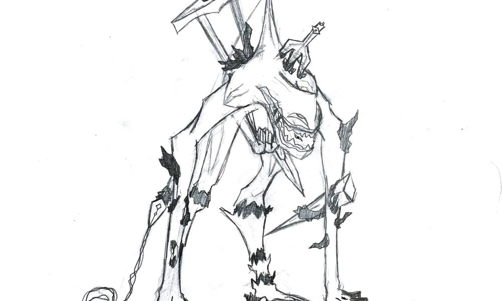 Drawing of a monster