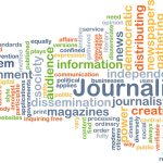 Word cloud illustration of journalism