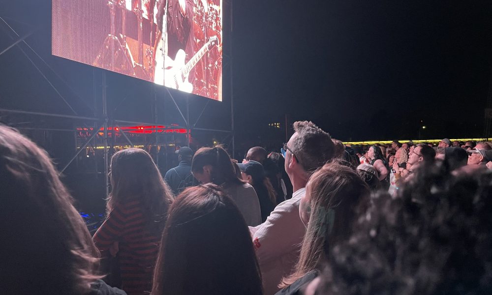 photo of concertgoers at Boston Calling in the evening