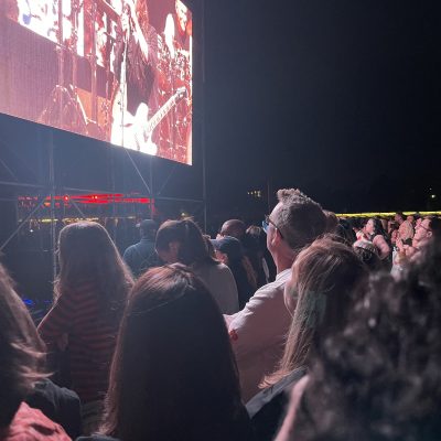 photo of concertgoers at Boston Calling in the evening