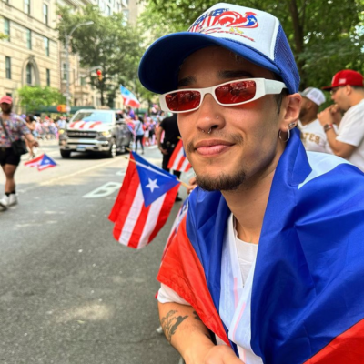 Photo of Gio Santiago representing at a parade