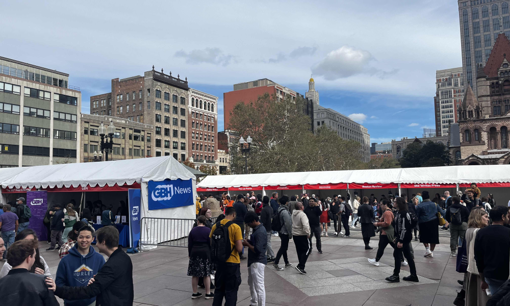 Photo of a crowd at Boston Book Fair. Photo courtesy of Ella Verinder