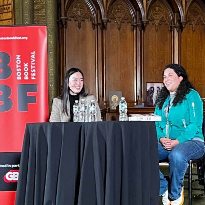 Chloe Gong being interviewed photo courtesy of Ella Verinder.