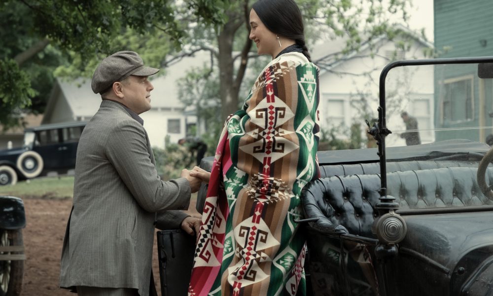 Leonardo DiCaprio and Lily Gladstone in “Killers of the Flower Moon. Photo courtesy of Apple TV+ Press on Apple.com