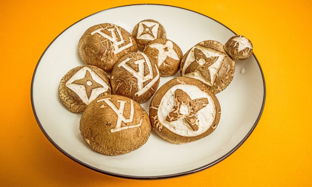 Louis Vuitton logos imprinted on bread. Photo courtesy of cookcool on Pixabay.
