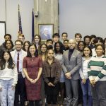 Mayor Michelle Wu attends the Mayor’s Youth Council’s annual swearing in ceremony in City Hall / Mike Mejia. Photo courtesy of Bostons Mayors Office