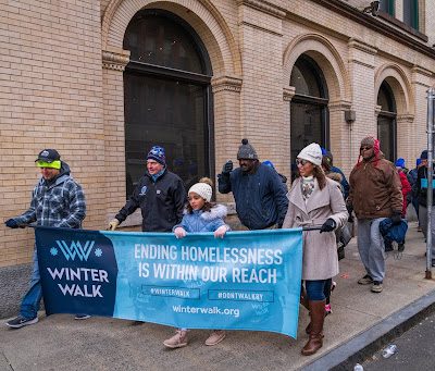 Photo of Winter Walk Participants. Photo courtesy of Winter Walk.