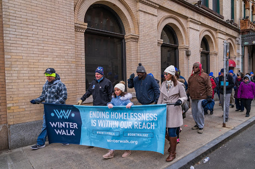 Photo of Winter Walk Participants. Photo courtesy of Winter Walk.
