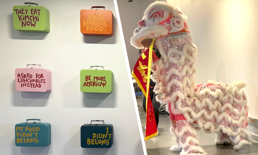 Photo of exhibits of the Lunar New Year celebration at Boston's Pao Art Center. Photo courtesy of the author and Liberty Britz.