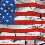 Photo of a cracking American flag. Courtesy of pexels.