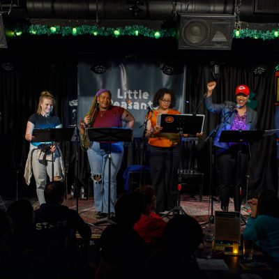 Photo of Little Peasants cast. Photo courtesy of Food Tank.