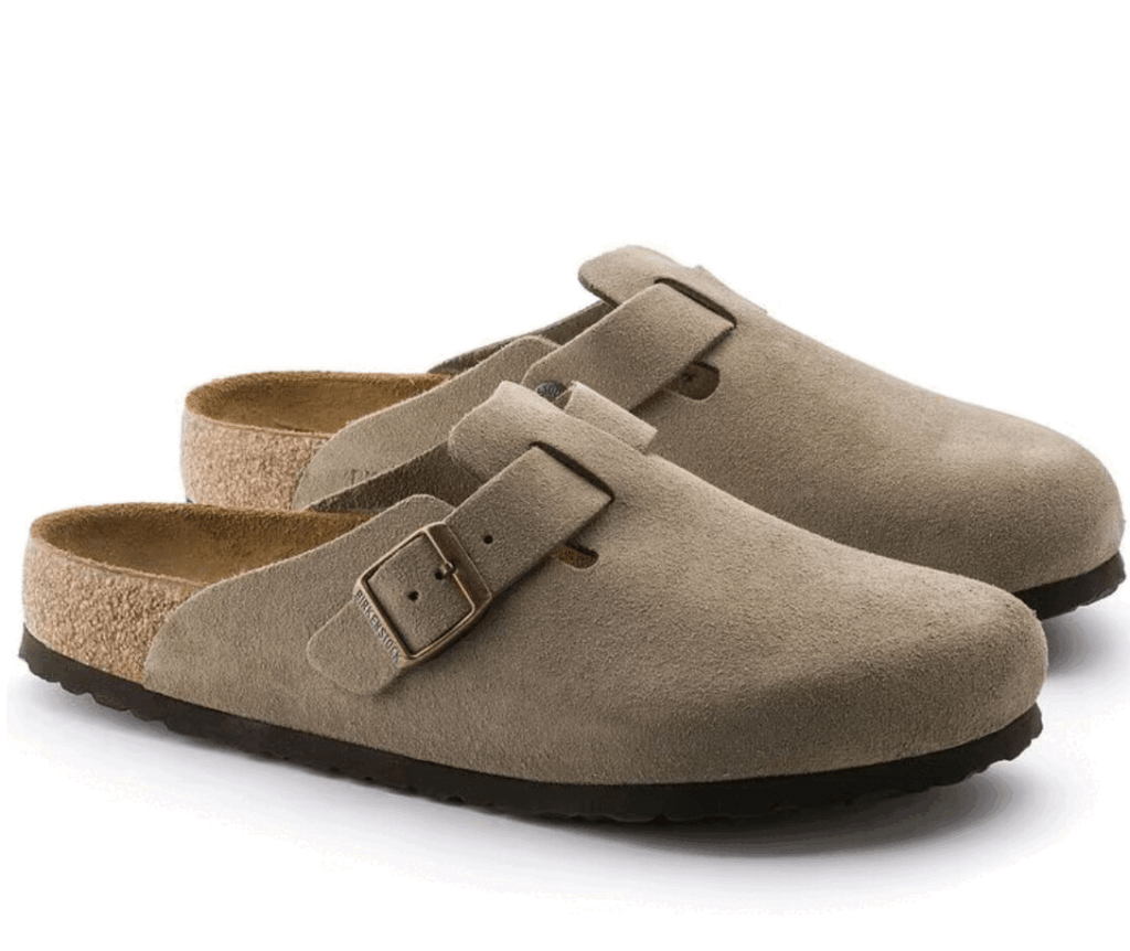 Gif of several different varieties of Birkenstock sandals and shoes.