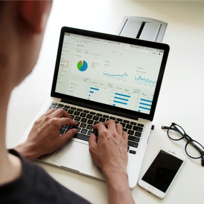 Person working on laptop. Photo courtesy of Campaign Creators.