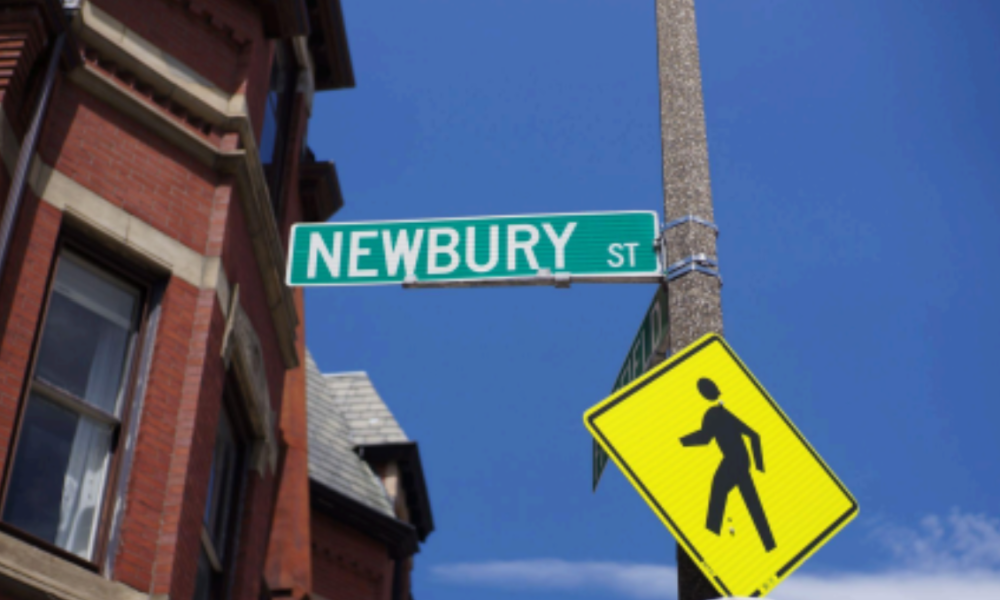 Photo of the Newbury St. sign