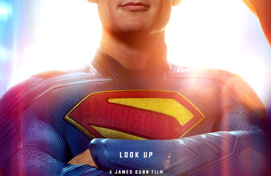 Official movie poster for "Superman," 2025